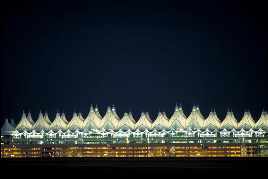 Why does the Denver International Airport have white tents as its roof?