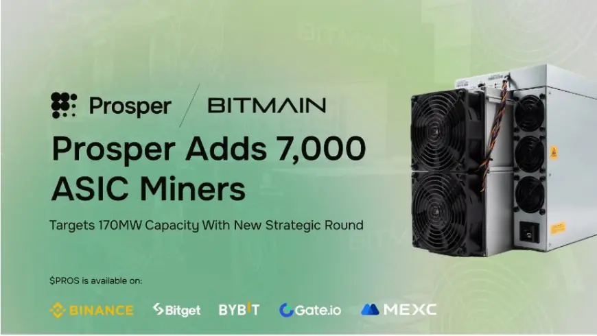 Prosper Acquires 7,000 ASIC Miners From BITMAIN And Secures Strategic Funding To Democratize Bitcoin