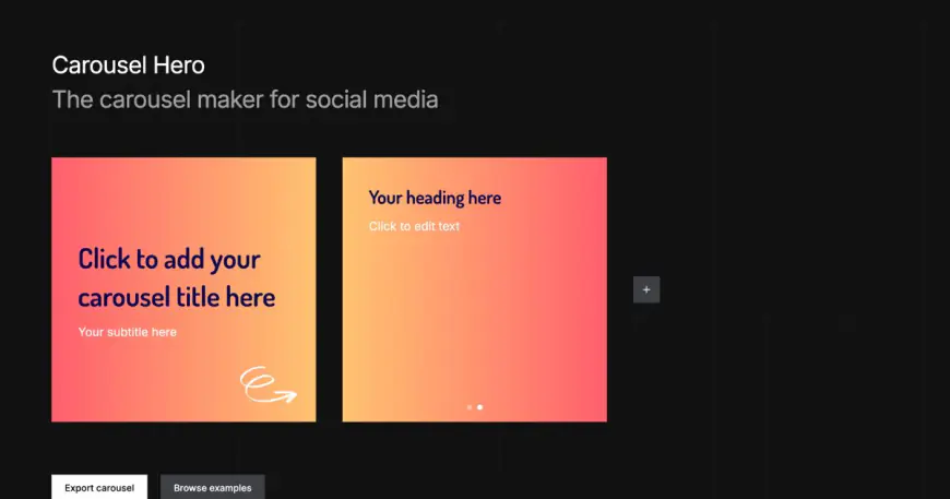 CarouselHero: Social media carousel maker