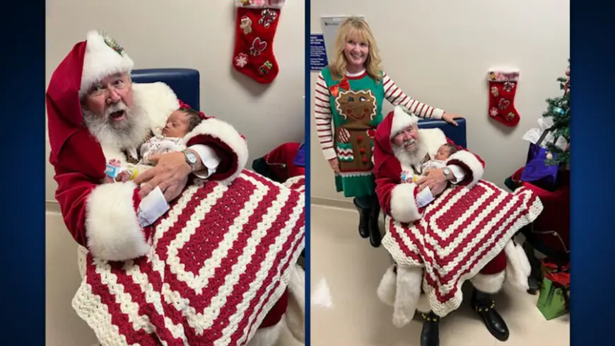 Santa visits NICU babies at Ascension Seton Williamson