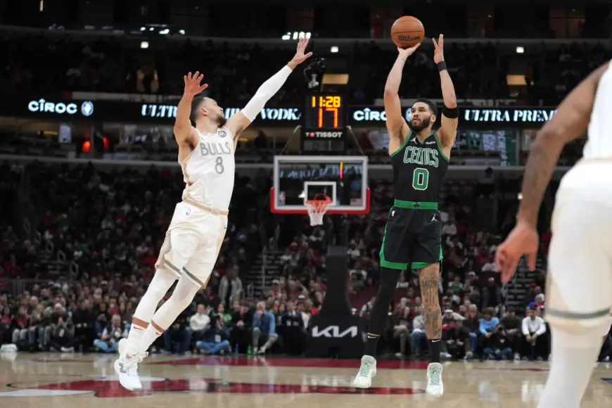 Jayson Tatum makes Celtics history as Boston pummels Bulls in rematch