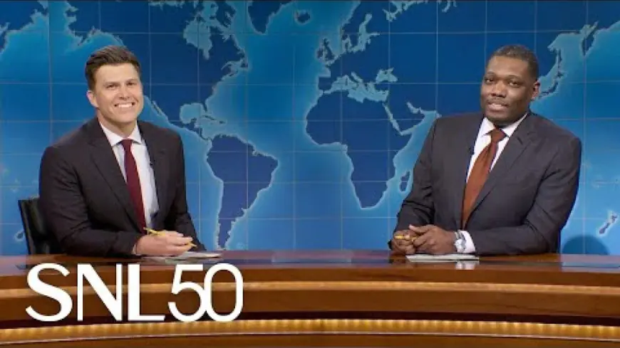 Colin Jost and Michael Ches 2024 SNL Christmas joke swap is their most brutal yet