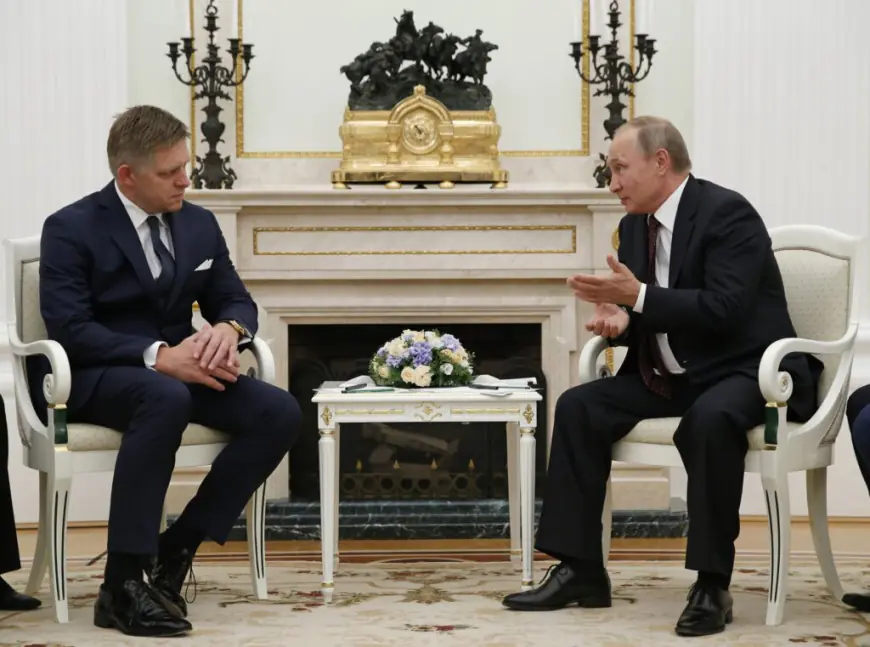 Russia’s Putin holds talks with Slovakian PM Fico, in a rare visit to Moscow by an EU leader