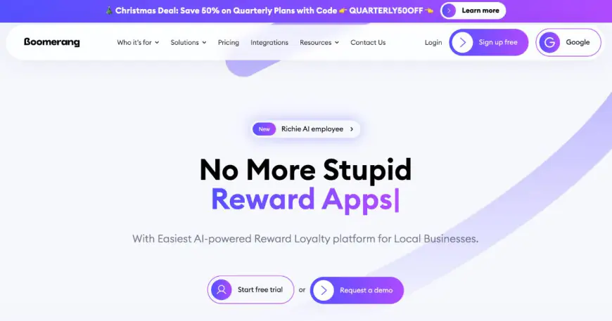 Boomerangme: Loyalty rewards marketing tool