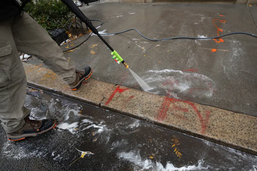 Pro-Luigi Mangione punks vandalize Jeffrey Epstein’s former NYC mansion with message found on alleged assassin’s bullets