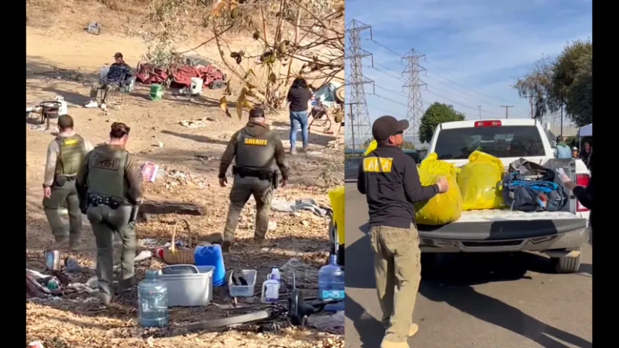 30 homeless people removed from Los Angeles County encampment