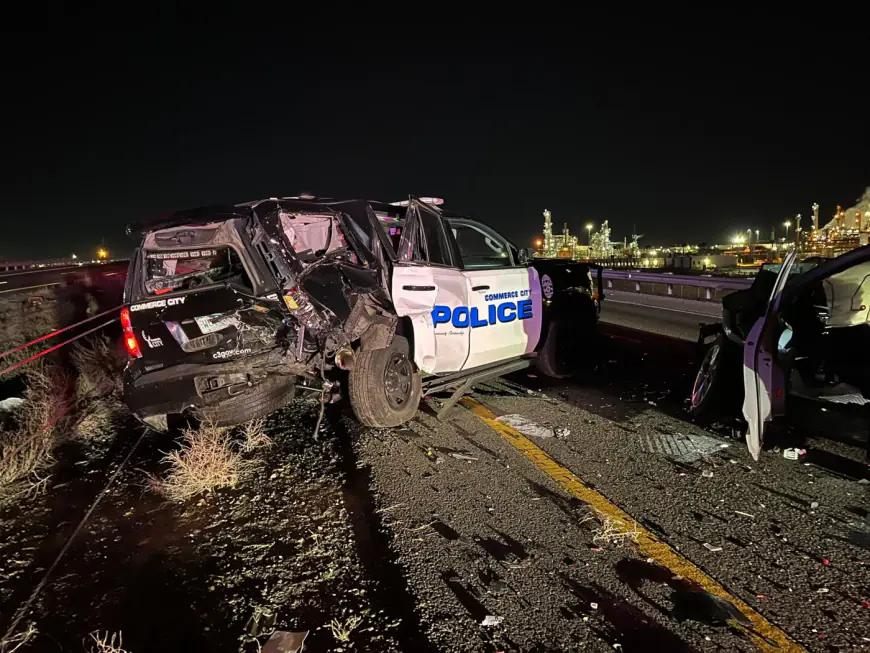 Suspected drunk driver hits, injures Commerce City police officer on I-270