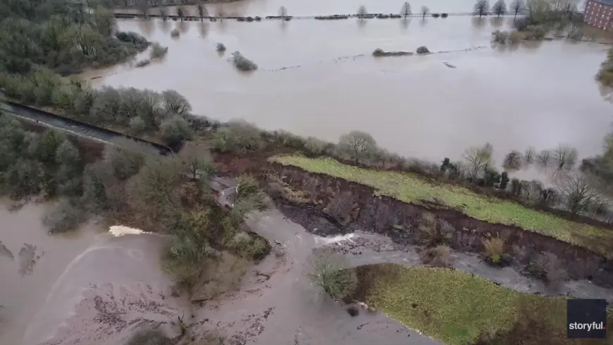 Embankment of 18th Century Canal Collapses After Heavy Rain