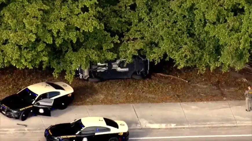 2 in custody after trooper chase ends in rollover crash in Fort Lauderdale
