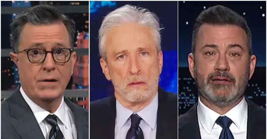Colbert, Jon Stewart, Kimmel Ignore Democrats Controlling California; Attack Trump, GOP over L.A. Fires
