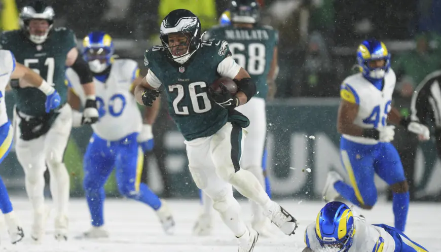 Saquon Barkley runs for 78, 62-yard TDs, Eagles beat Rams to reach NFC title game