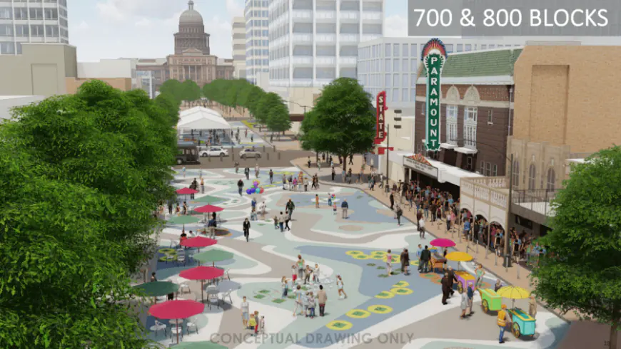 Austin council members back major redesign of Congress Ave