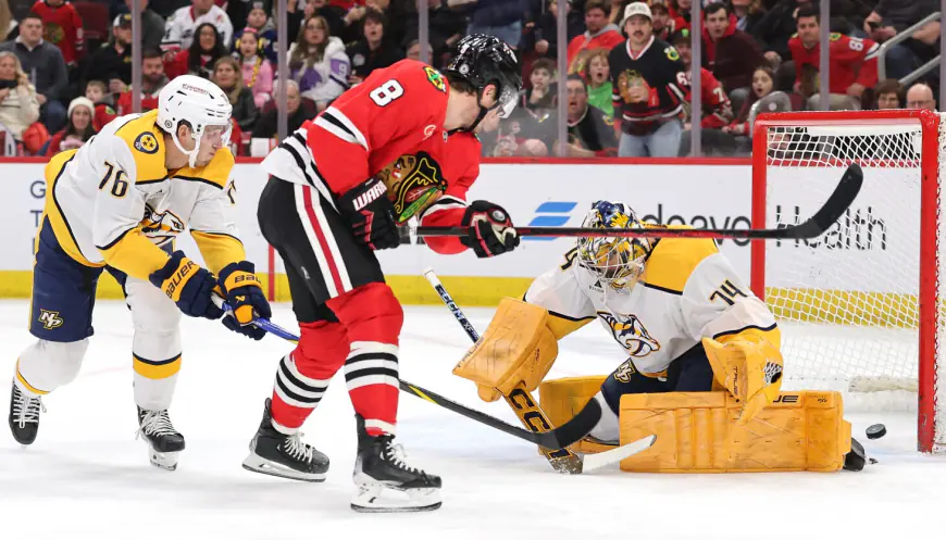 Ryan Donato, Connor Bedard power Blackhawks' rout of Predators