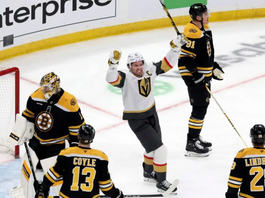 Tomas Hertl scores late PP goal, Golden Knights rally past Bruins 4-3