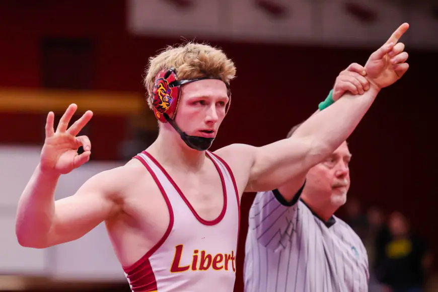 NCS wrestling championships: Liberty’s David Calkins Jr. wins third consecutive section title