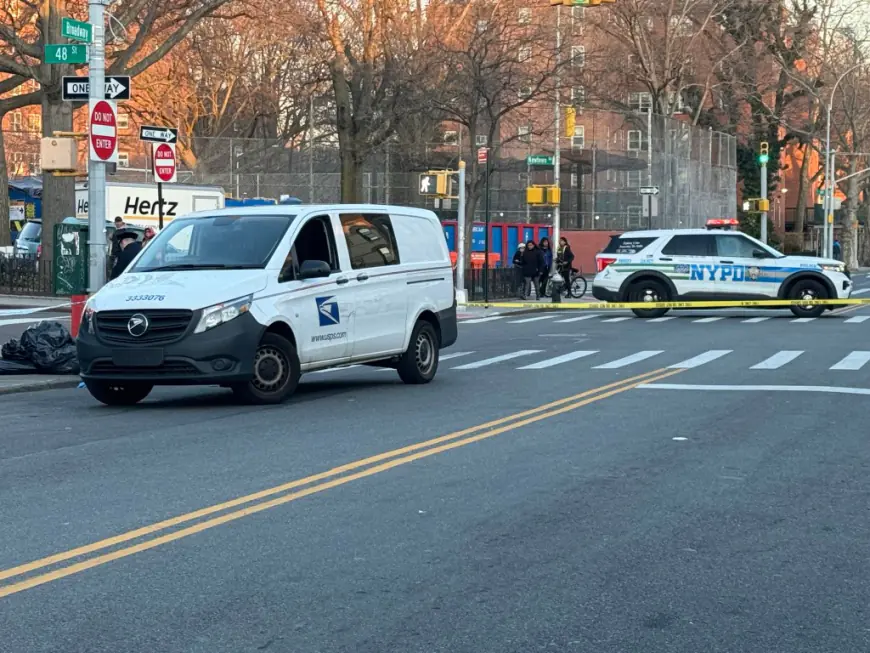 USPS van strikes woman, 94, and pins her underneath vehicle on NYC street: police