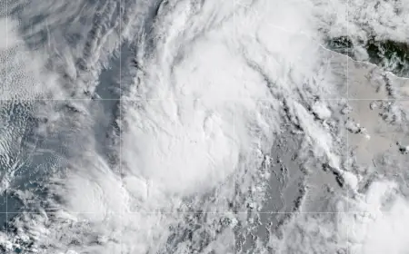 Tropical Storm Alvin forms in the Pacific Ocean off the coast of western Mexico