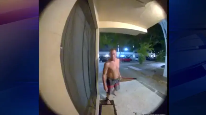 Man accused of hitting neighbor with tire arrested again after appearing at victim’s front door, breaking ankle monitor