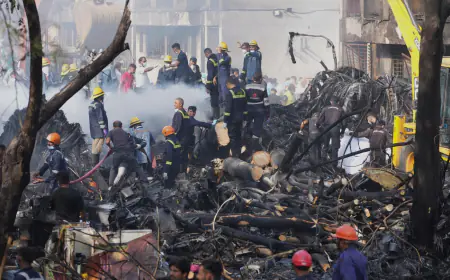 PHOTOS: London-bound plane carrying more than 240 people crashes in India