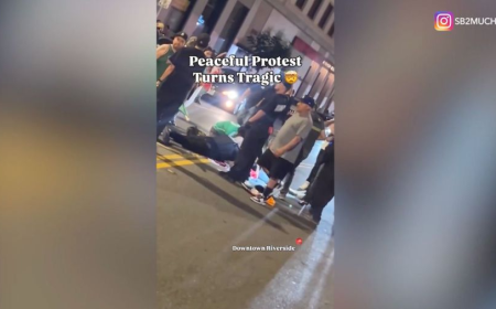 Riverside ‘No Kings’ protester struck in felony hit-and-run, suspect at large