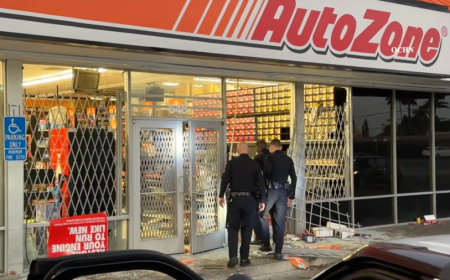 Large mob ransacks South Los Angeles AutoZone; incident may be connected to street takeover
