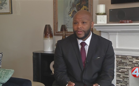 Mayoral candidate Anthony Tyson-Thompson emphasizing education in underserved neighborhoods