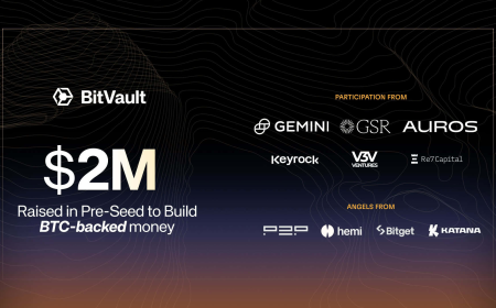 BitVault Raises $2M from GSR, Gemini, and Auros to Launch BTC-Backed Money