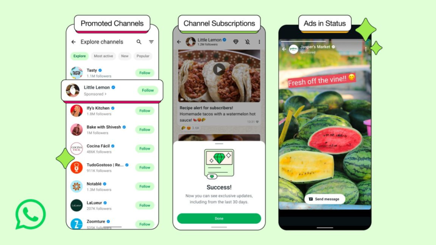 Ads are “rolling out gradually” to WhatsApp