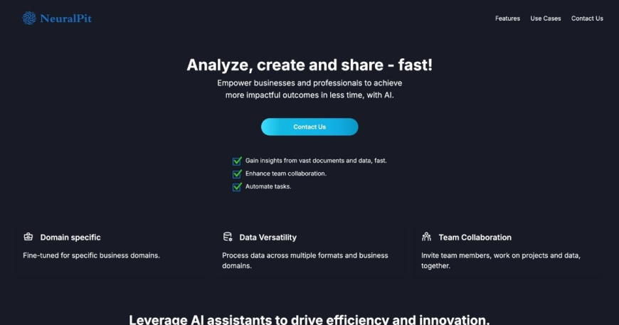 NeuralPit: Automation and collaboration tool