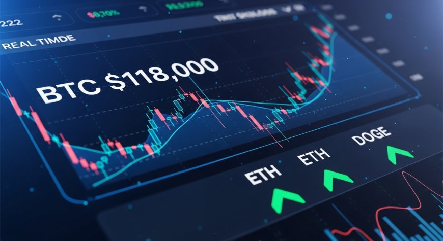 Bitcoin Holds Near $118K as Ethereum, Dogecoin Surge