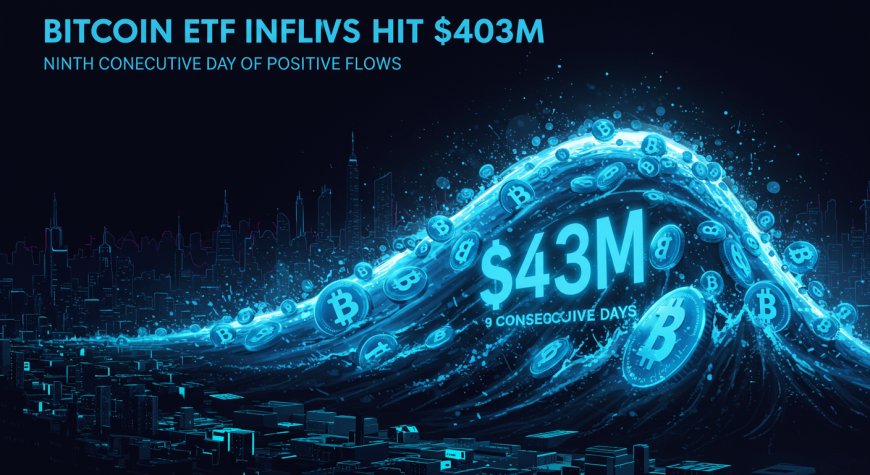 Bitcoin ETF Inflows Hit $403M: Ninth Consecutive Day of Positive Flows
